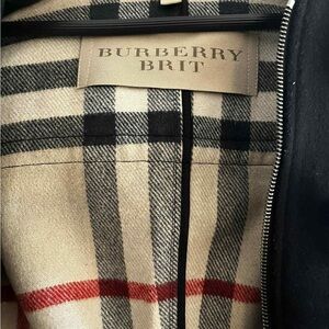 Burberry Brit Women’s Black and Beige Trench Coat